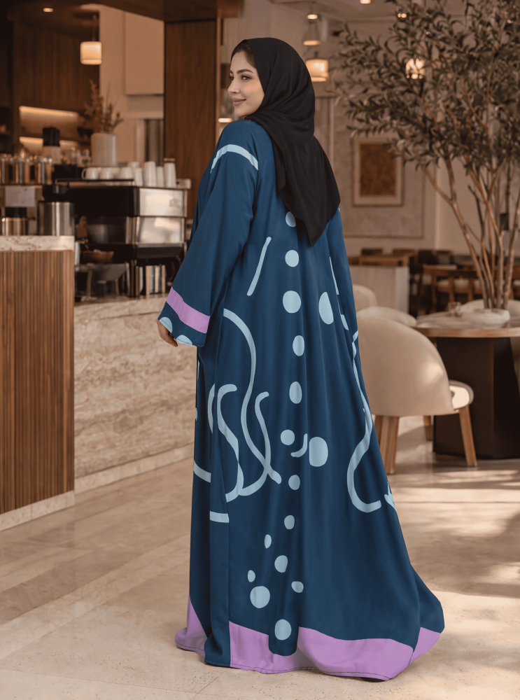عباية طباعة حرير B-45