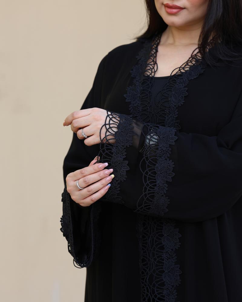 عباية دبل كلوش أسود