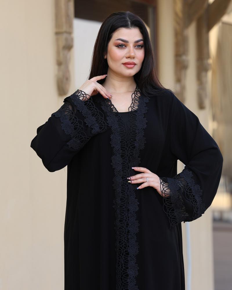 عباية دبل كلوش أسود
