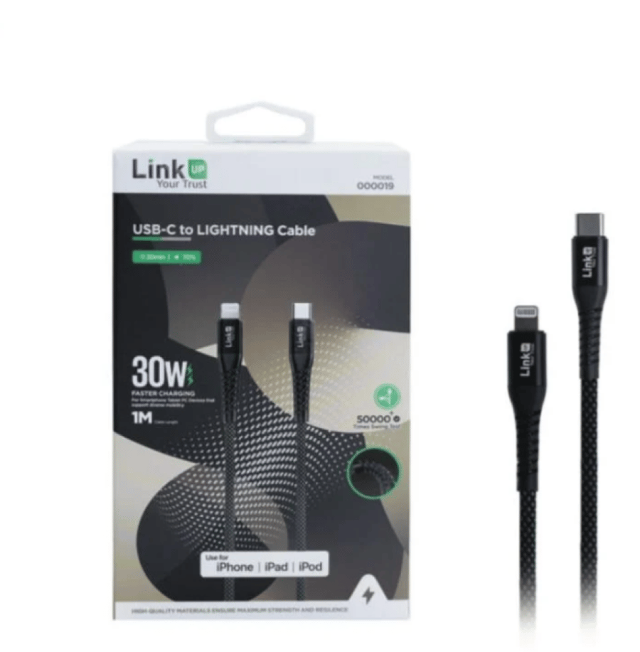 كيبل شاحن آب آيفون لينك USB-LIGHTNING قماش