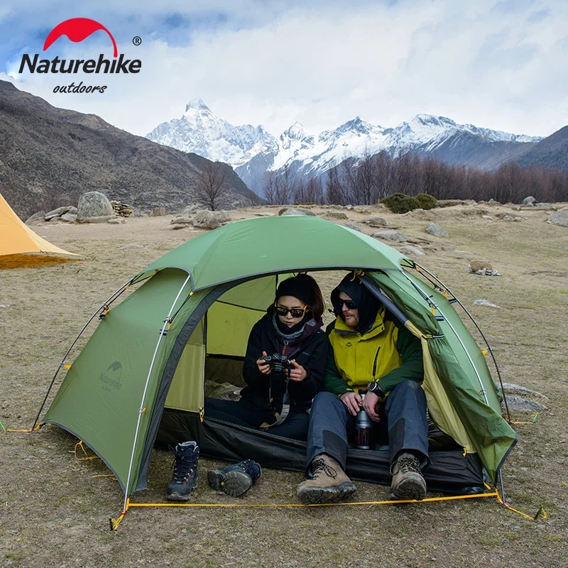 Naturehike سحابة الذروة 2 الناس خيمة خفيفة 2 أشخاص التخييم التنزه خيمة في الهواء الطلق 20D النايلون نسيج مقاوم للماء NH17K240-Y