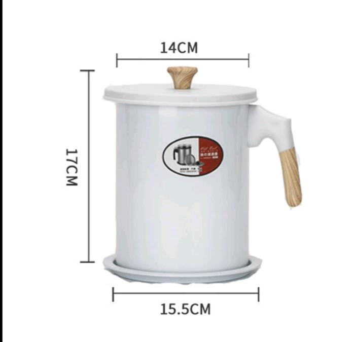 1.4L/1.7L الفولاذ المقاوم للصدأ فلتر زيت مصفاة وعاء شحم الخنزير الشحوم فاصل خزان زجاجة يمكن أدوات المطبخ المنزلية الطبخ