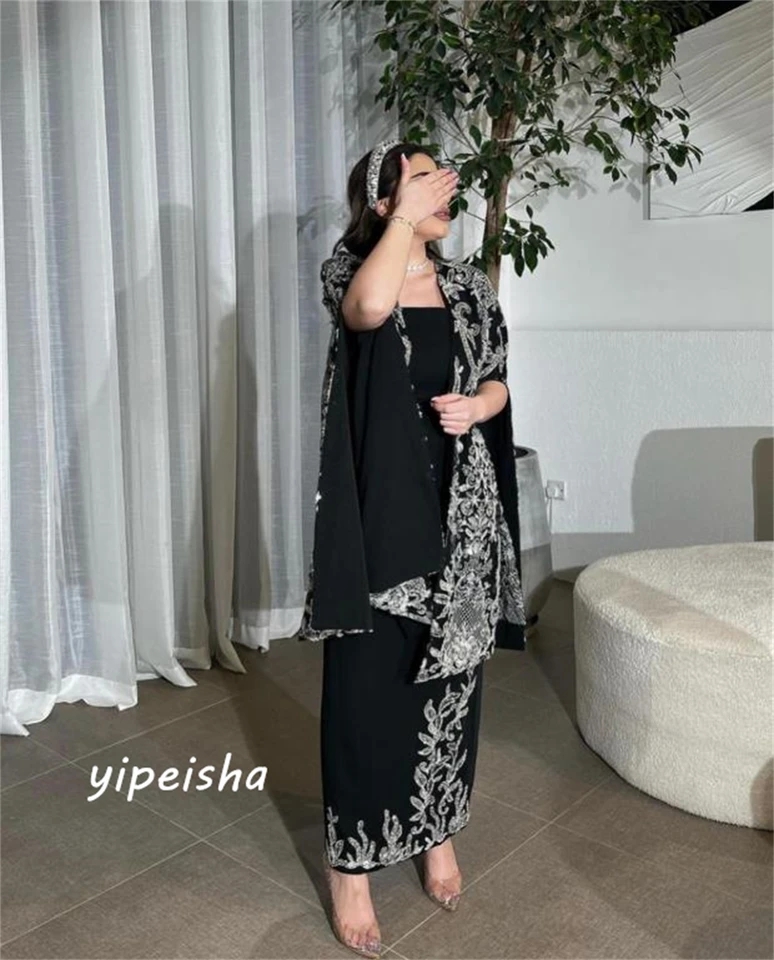 Yipeisha-فستان حفلة موسيقية بدون حمالات ، فساتين أنيقة للحفلات ، فستان سهرة مزين بطول الكاحل ، جودة عالية