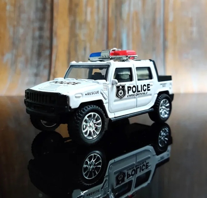 | نموذج سيارة شرطة من سبيكة JL Diecast ، ألعاب سيارة قابلة للسحب ، مركبة على الطرق الوعرة ، لعبة تعليمية للأطفال ، مجموعة هدايا للأطفال ،