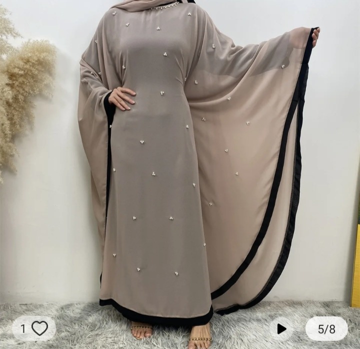 حجاب شيفون رمضان للنساء ، وشاح إسلامي ، قفطان كيمونو ، فساتين طويلة محجبة ، قفط