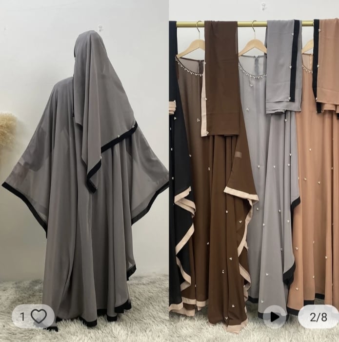حجاب شيفون رمضان للنساء ، وشاح إسلامي ، قفطان كيمونو ، فساتين طويلة محجبة ، قفط