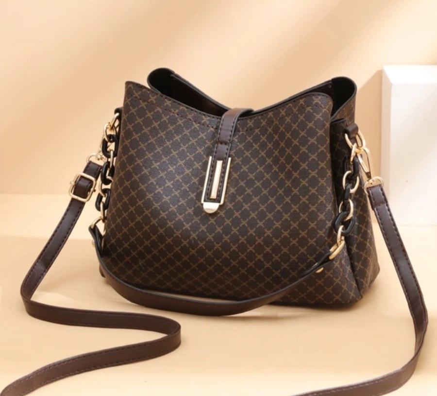 5 % حقيبة دلو كتف واحد للنساء ، حقيبة يد بسيطة ، مطبوعة ، Crossbody ، موضة ، جديد ، خريف ، شتاء ، 2023 4 | 5