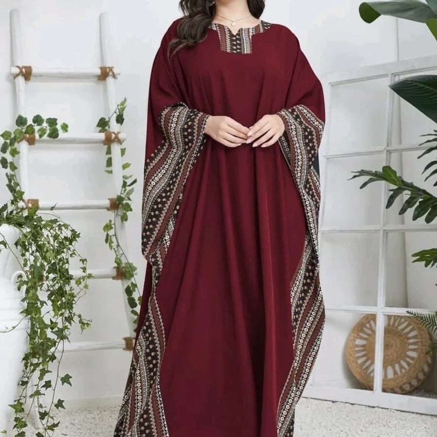 عباية للنساء ، رمضان ، قربان ، قفطان مغربي ، قفطان بأكمام خفاش ، مسلم ، عربي ، دبي ، ثوب ، فضفاض ، ملابس أنيقة