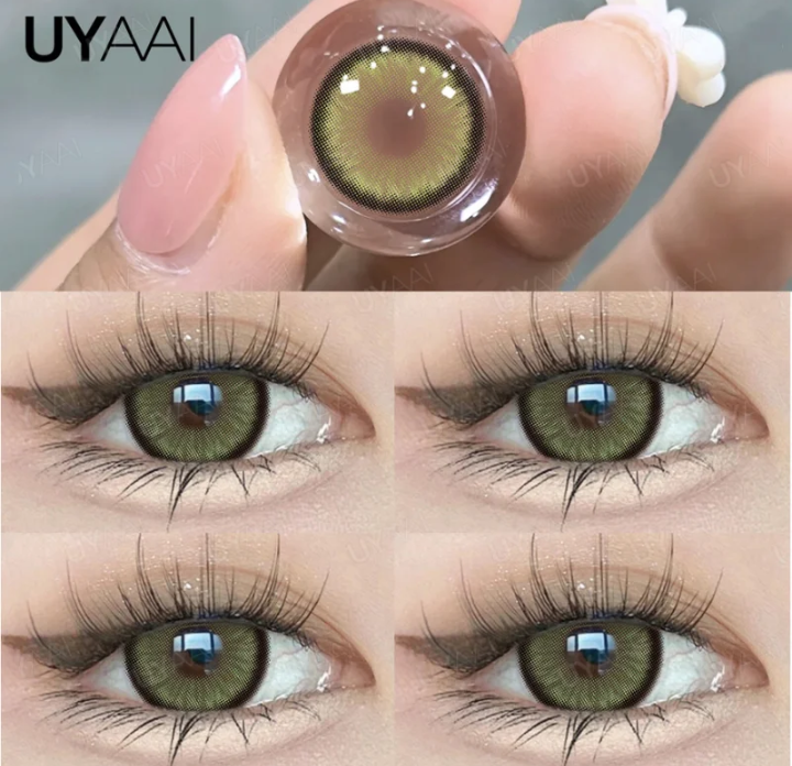 عدسات لاصقه ملونه من UYAAL مع عدسات ديوتبرز  كوسبلاي عدسات أنيمي لقصر النظر ملونه للعيون