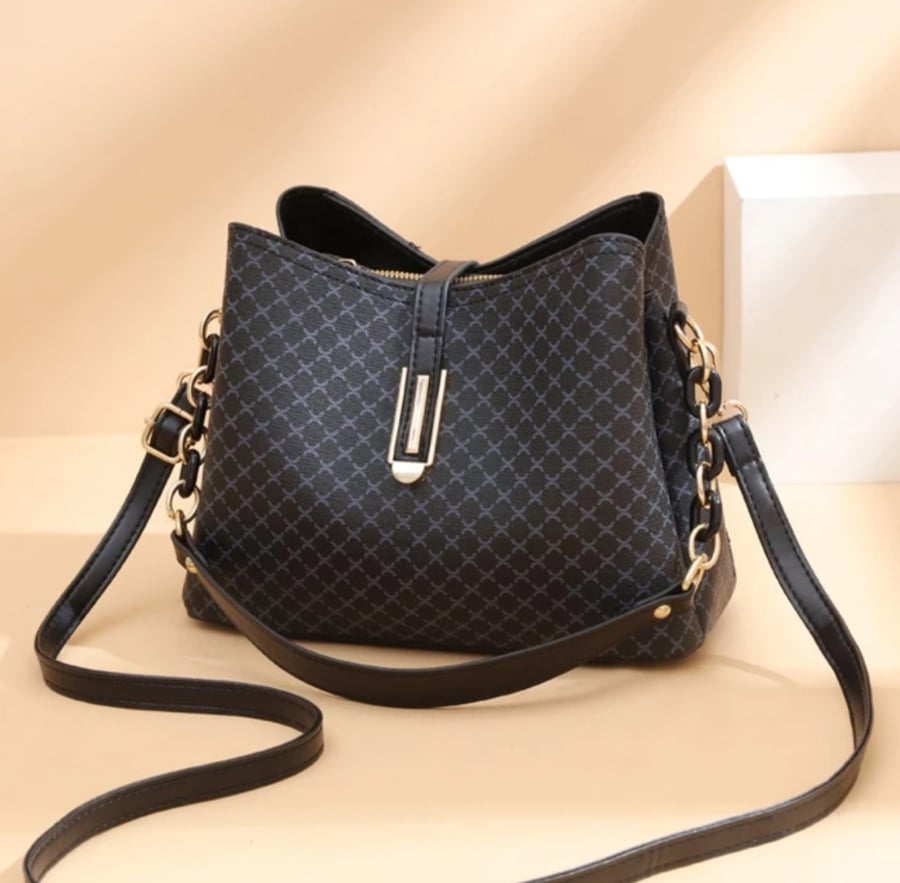 5 % حقيبة دلو كتف واحد للنساء ، حقيبة يد بسيطة ، مطبوعة ، Crossbody ، موضة ، جديد ، خريف ، شتاء ، 2023 4 | 5