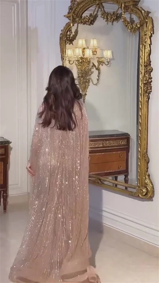 فساتين سهرة بياقة عالية متألقة ، فستان حفلة ، شيفون ترتر ، اكتساح وفرشاة ، مناسبة رسمية ، فستان حفلات