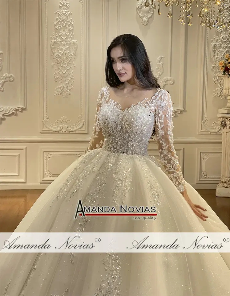 رائجة البيع عينة حقيقية فساتين الزفاف NS4548