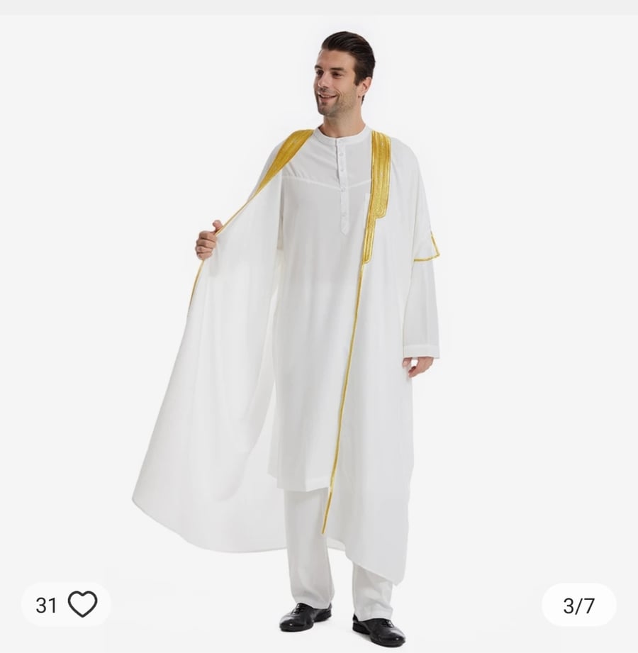 رداء رجالى مسلم ،عيد ،تقليدى ،عربى،كيمونو،ملابس اسلاميه،دبى،السعودية،العبايات ،القفطان،رمضان جبا،ثوب .