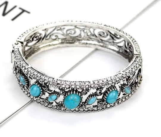 محاكاة مجوهرات النساء أساور التركية زهرة الكفة الراتنج أساور العربية العرقية العتيقة Pulseiras Feminino السيدات المفضلة هدية