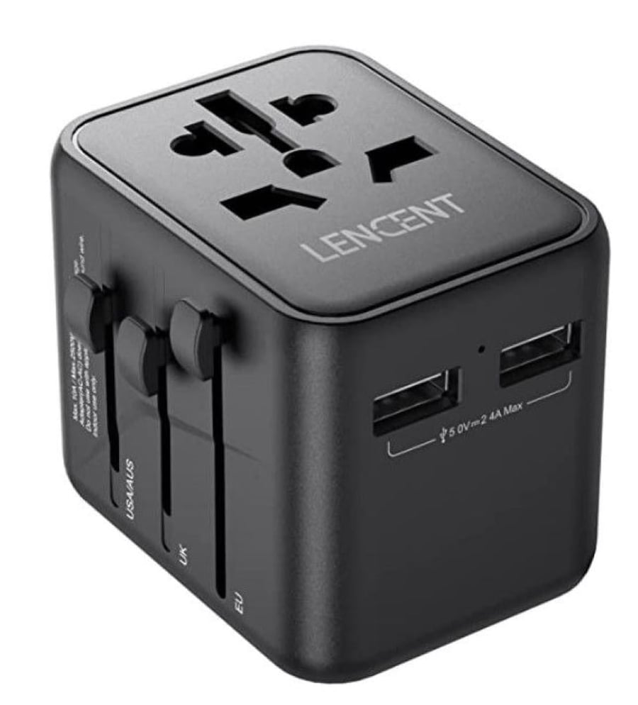محول مقابس عالمي مع USB