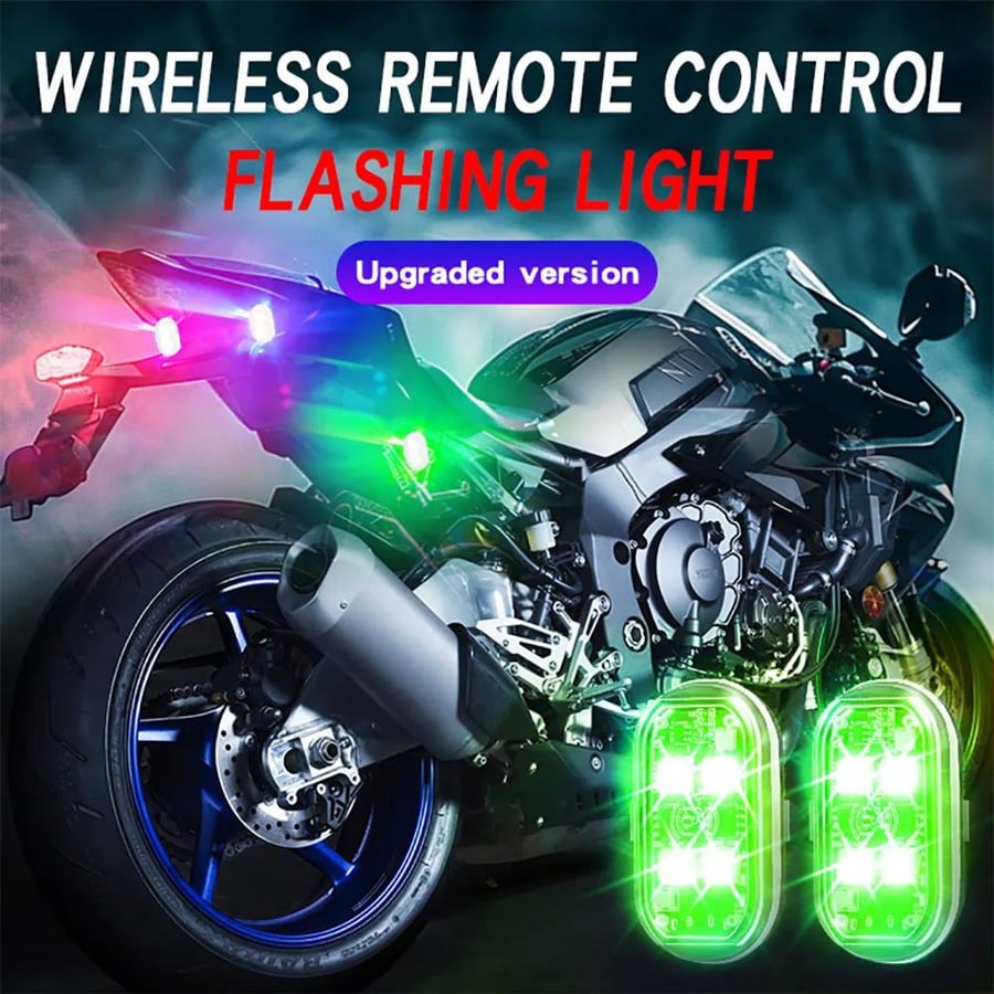 إضاءة LED لاسلكية داخلية للسيارة 8 ألوان قابلة للشحن
