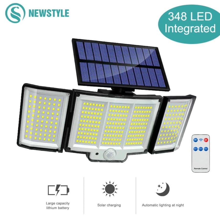 كشاف حائط شمسي 328/348 LED بحساس حركة