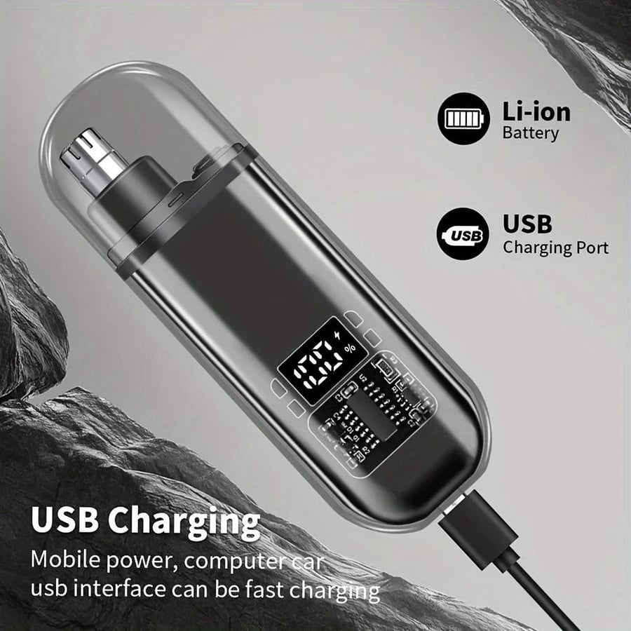 ماكينة تشذيب شعر الأنف والأذن USB