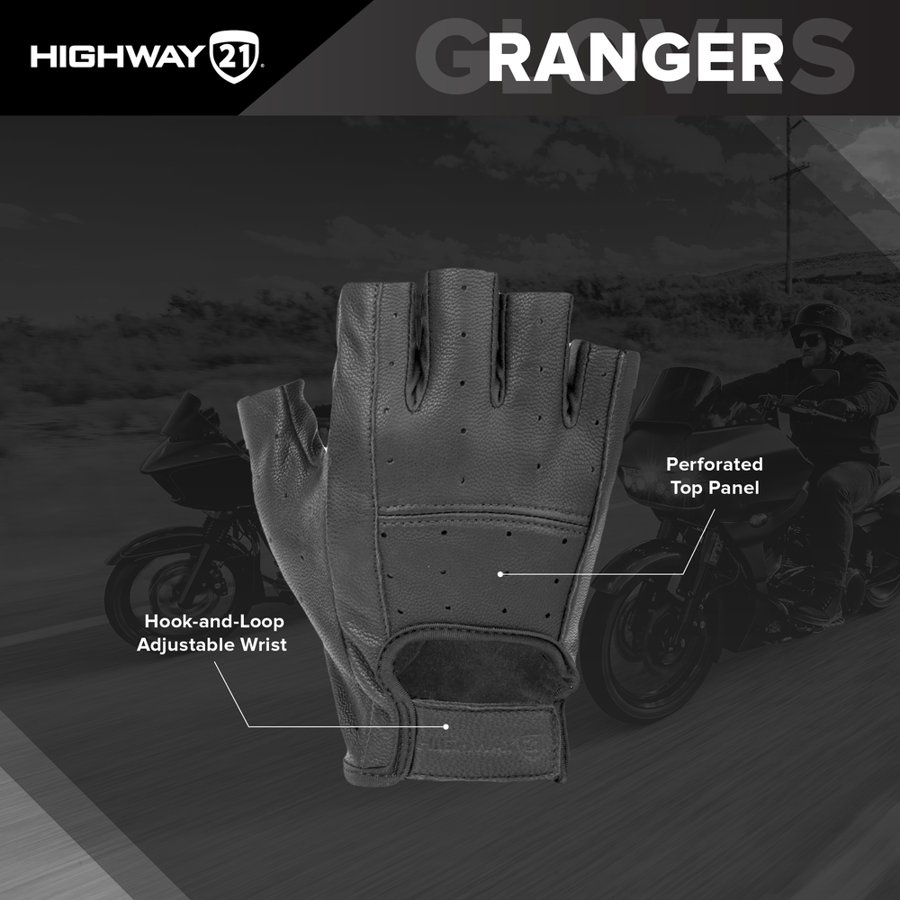 HIGHWAY 21 RANGER GLOVES BLACK قلفز هاي وي رانجر  أسود