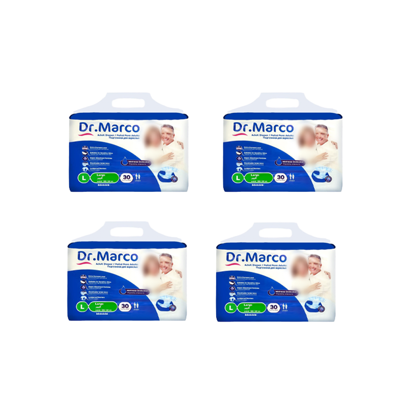 حفاضات كبار السن د. ماركو مقاس Large – 30 قطعة | DR MARCO Adult Diapers Large