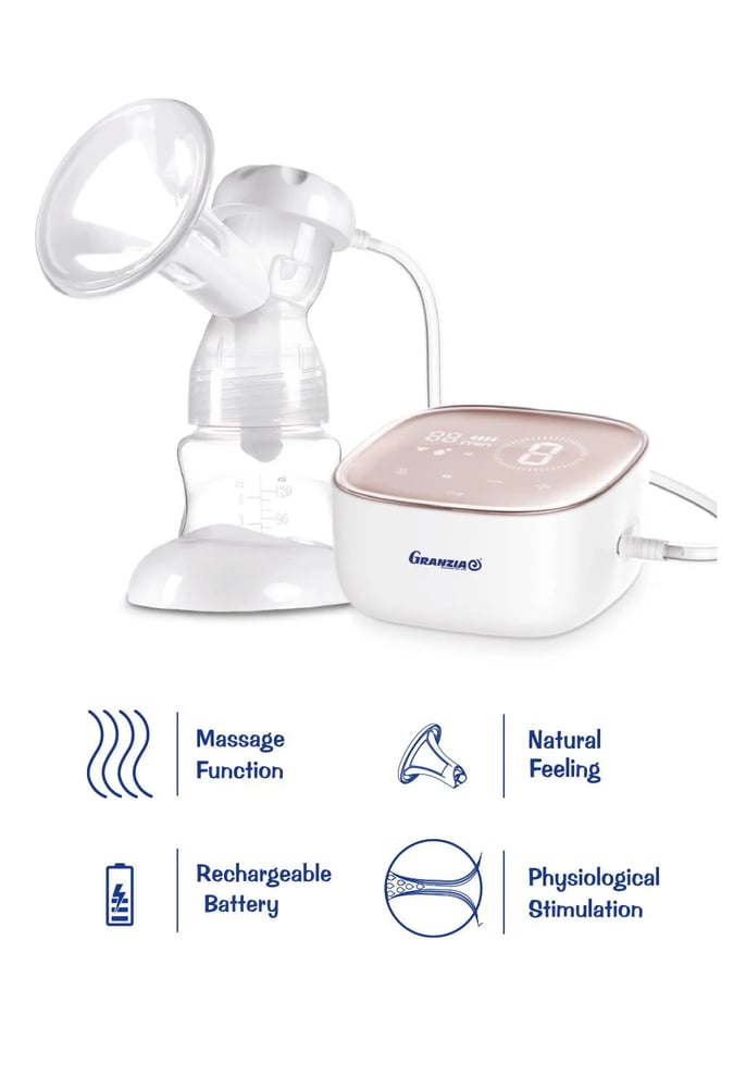 شفاط حليب كهربائي جرانزيا Goldenfeed مفرد | Granzia Goldenfeed Single Electric Breast Pump