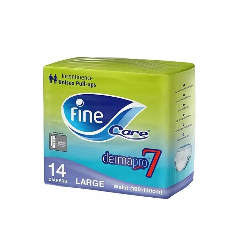 سروال حفاضات كبار السن فاين كير مقاس Large امتصاص عالي 14 قطعة | FINE CARE ADULT PULL UP PANTS LARGE