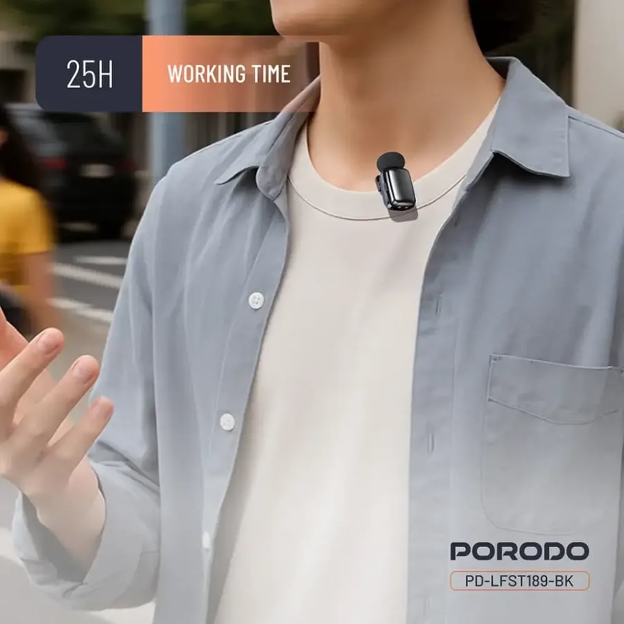 مايكروفون لاسلكي 25 ساعة ماركة PORODO