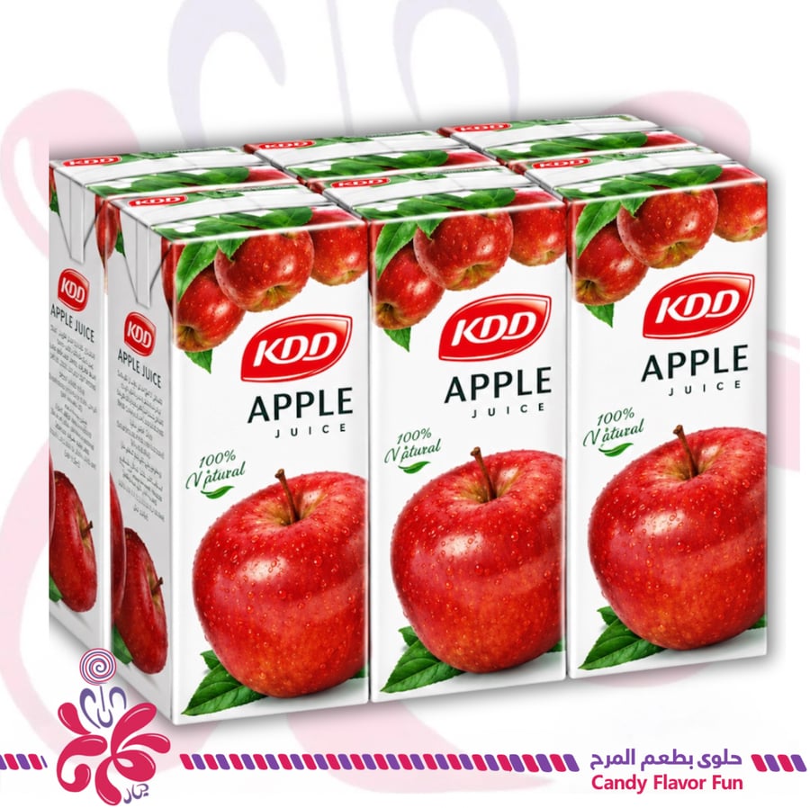 كي دي دي عصير تفاح عبوة 6 عبوات × 180 مل