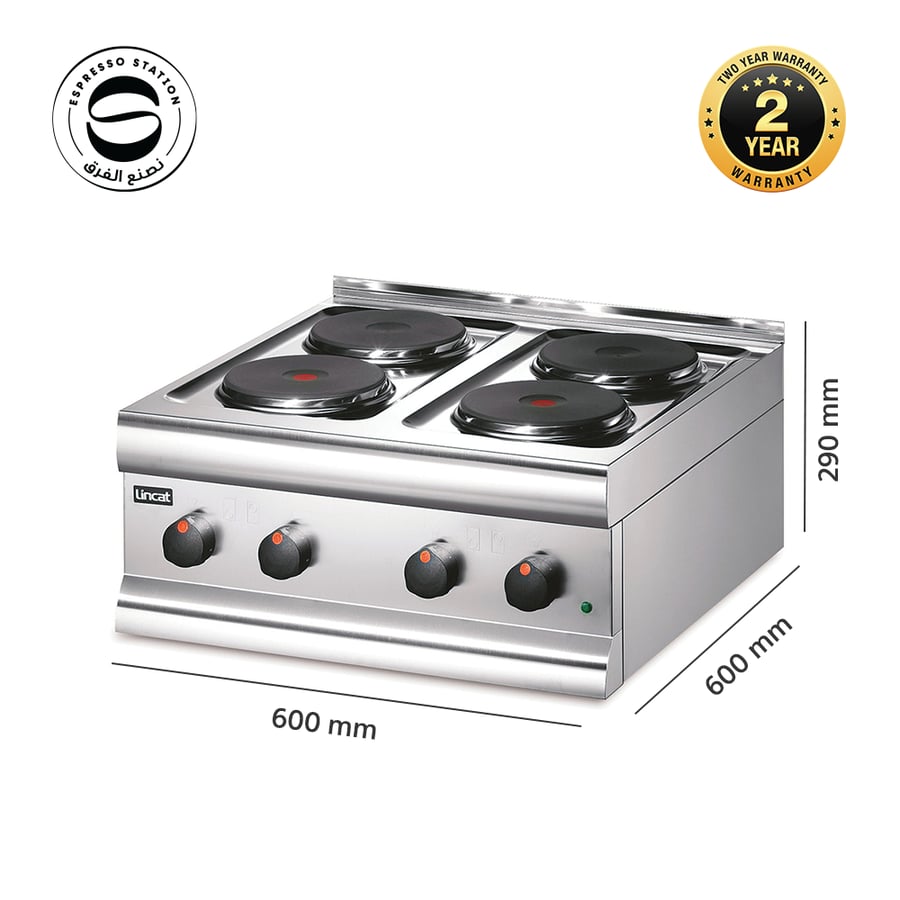 (LINCAT HT6), HOT PLATE ,COUNTERTOP,ELECTRIC 4 PLATES