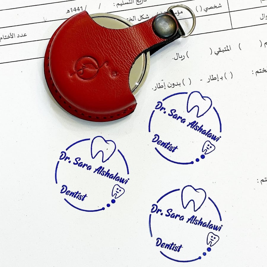ختم جيب روسي احمر (قطر 4cm)