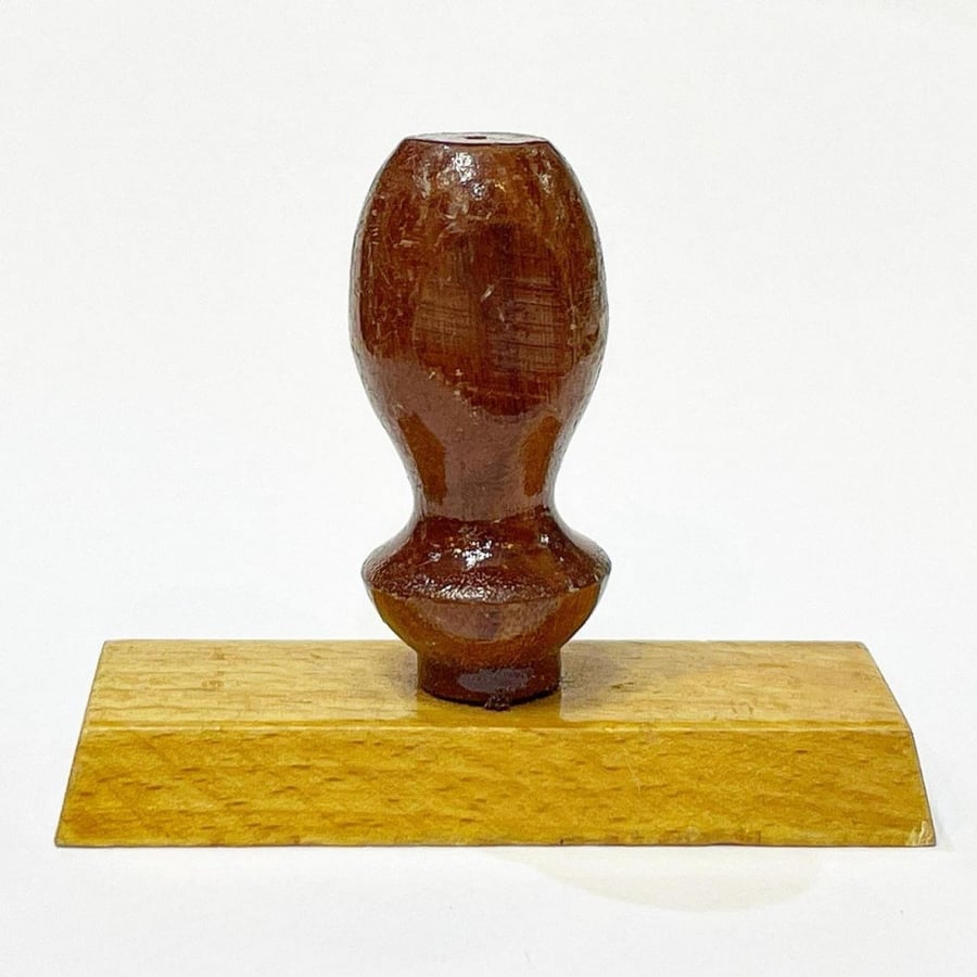 8cm×2.5cm ختم خشب تقليدي مستطيل