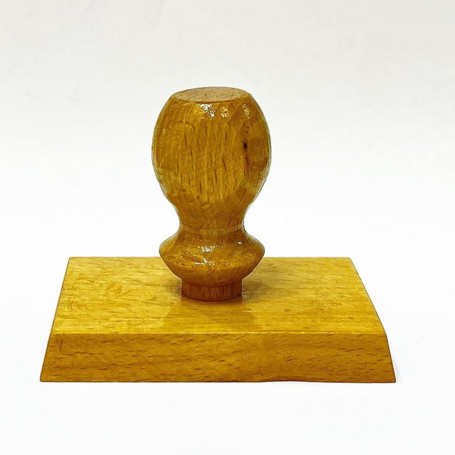 8cm×4.5cm ختم خشب تقليدي مستطيل