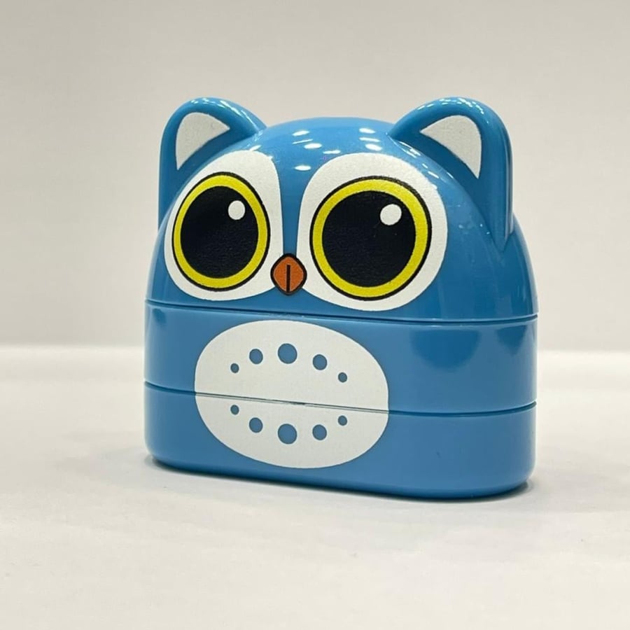 Sky blue cardboard seal, two prints