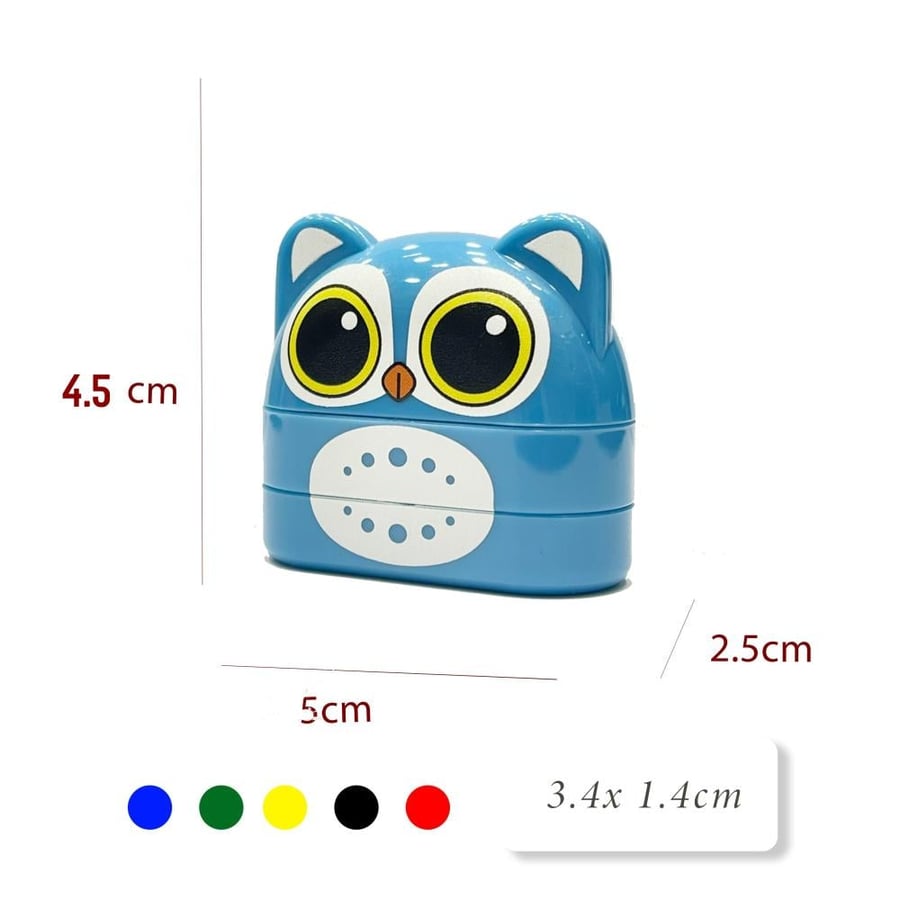 Sky blue cardboard seal, two prints