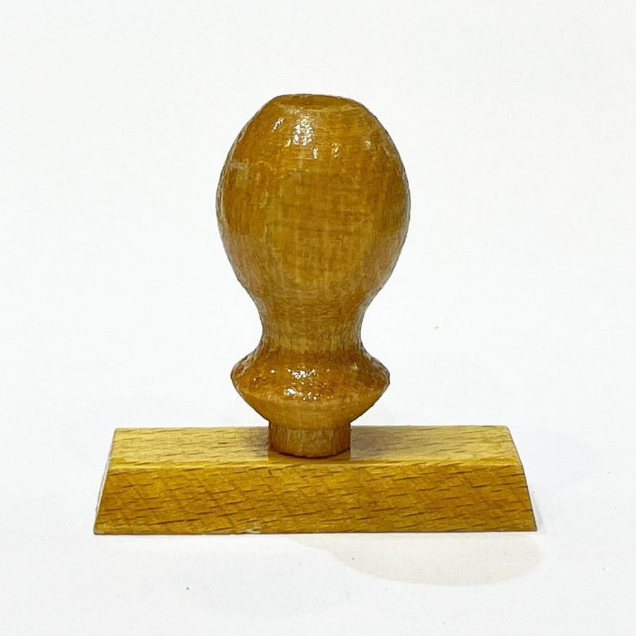 6cm×2cm ختم خشب تقليدي مستطيل