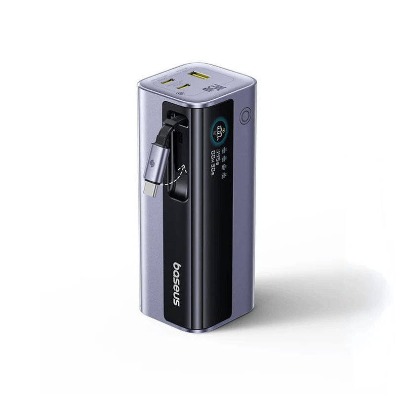 بيسوس بطارية متنقلة EnerGeek GR11 بسعة 20000mAh وقدرة 145W مع كابل سحب مدمج
