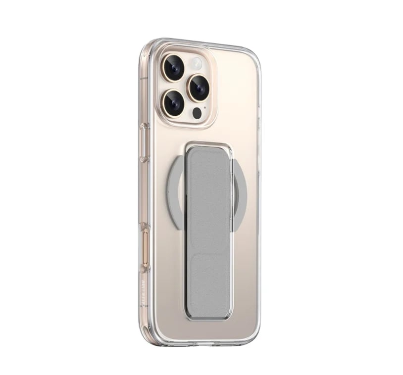 Green Lion - Clear iPhone 16 Pro Case with Grip - Natural Titanium