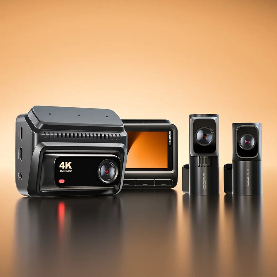 DDPAI Z60T  داش كام ثلاثية القنوات 4K - خيار واي فاي و 4G