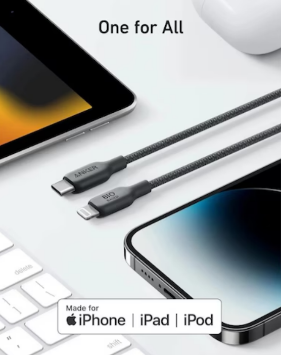 أنكر كابل Lightning إلى USB C بطول 0 9 م أسود