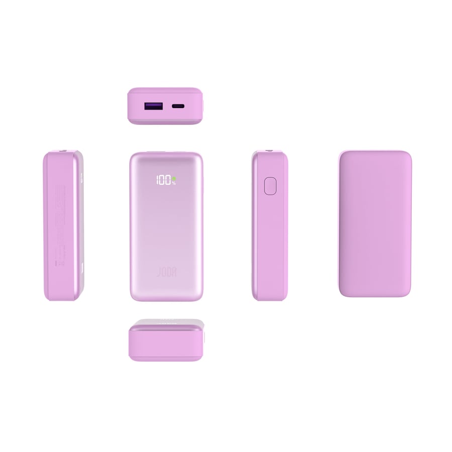 جودا TURBO 10 بطارية متنقلة 30 واط 10000mAh مع شاشة وردي