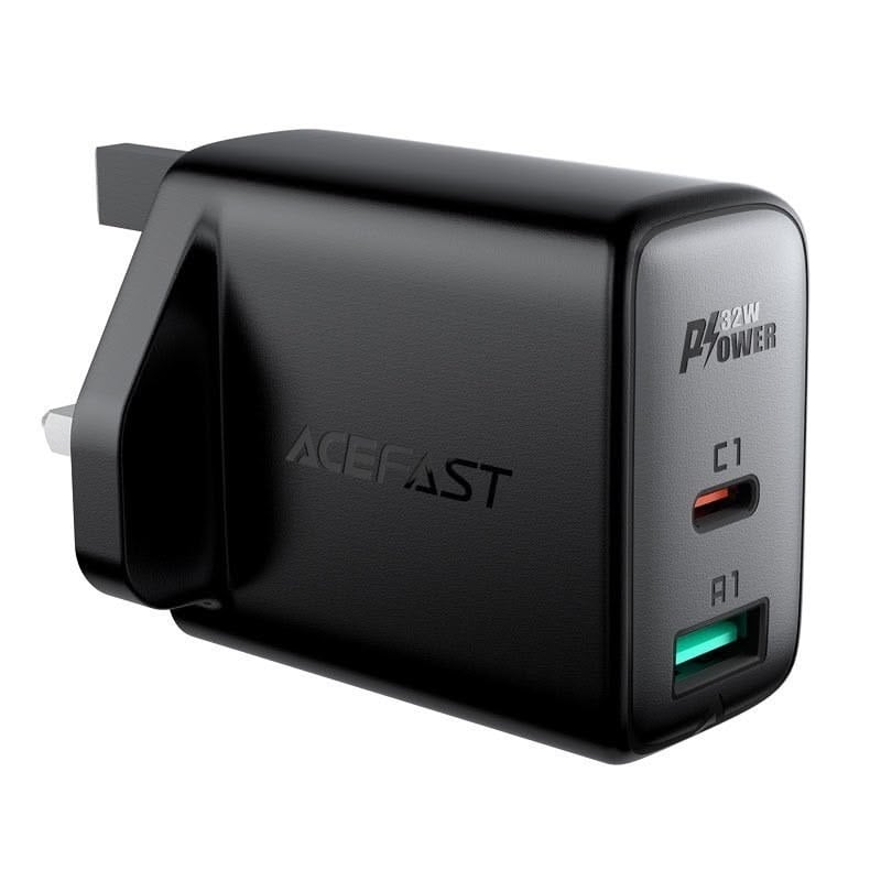 AceFast A8 Dual Port Wall Charger 32W (USB-C + USB-A)