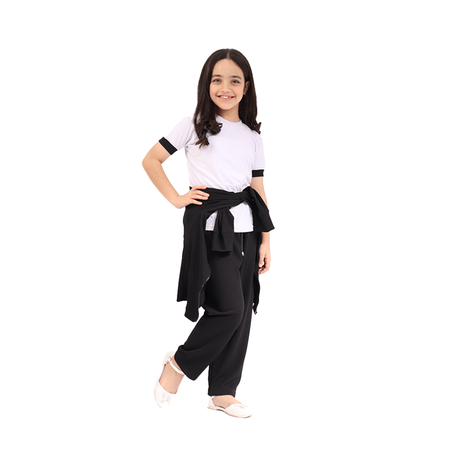 الزي الرياضي المدرسي اسود  (ثلاث قطع)
