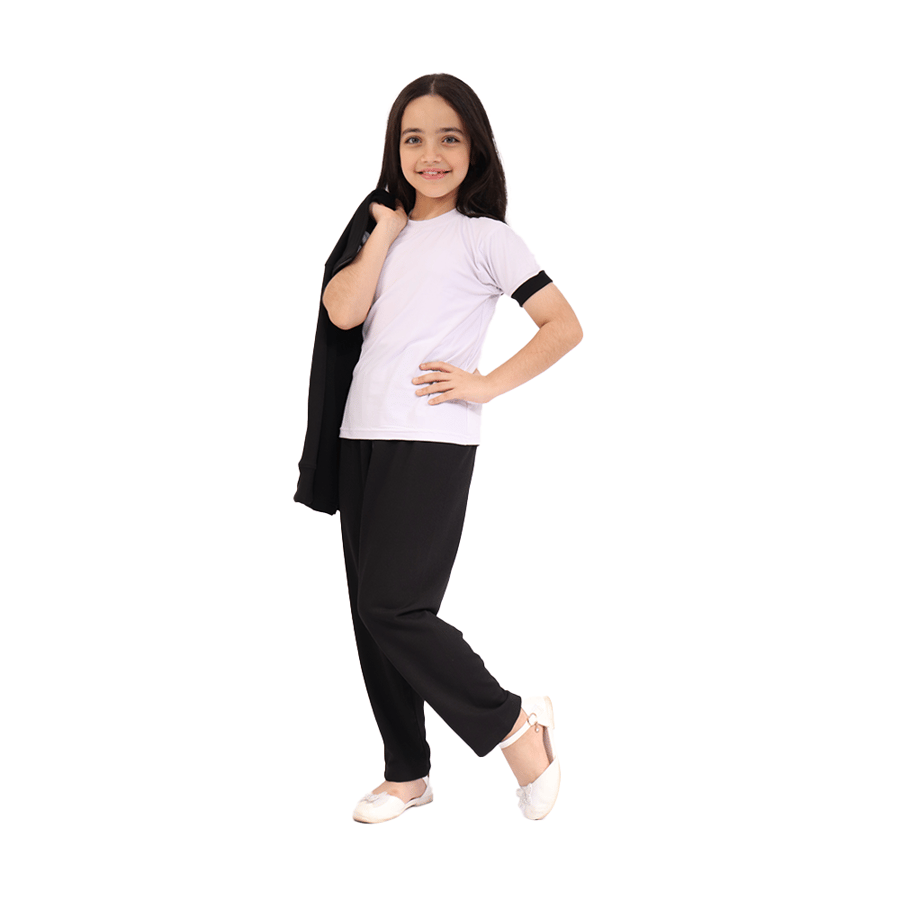 الزي الرياضي المدرسي اسود  (ثلاث قطع)