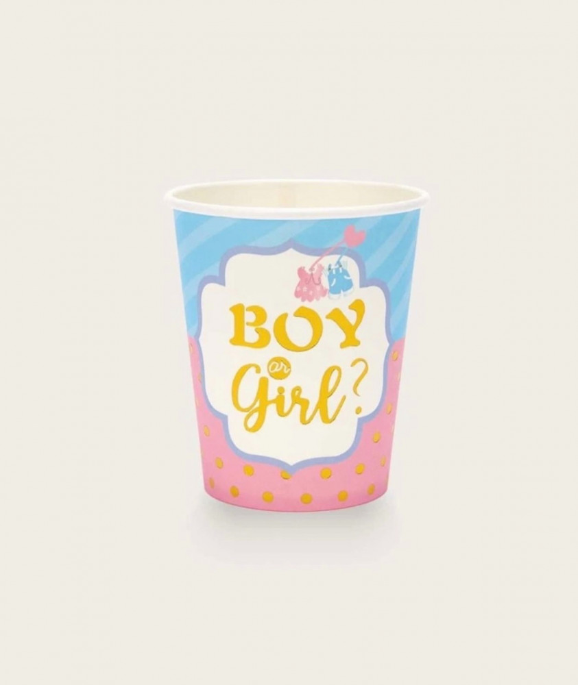 طقم اكواب boy or girl (10) قطع - مناسب لحفلات تحديد جنس الجنين