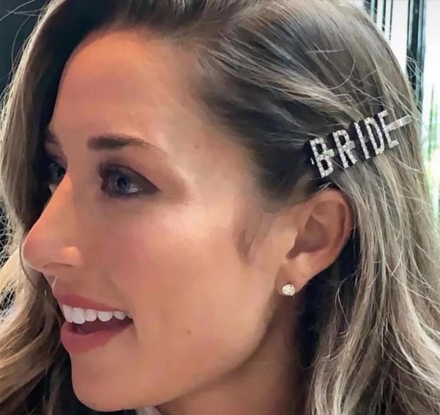 مشبك bride باللون الفضي