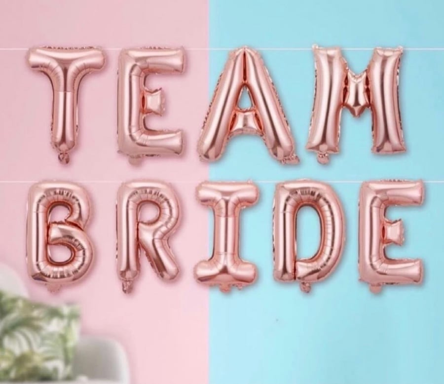 مجموعه بالون team bride ‍ - بدون هيليوم -