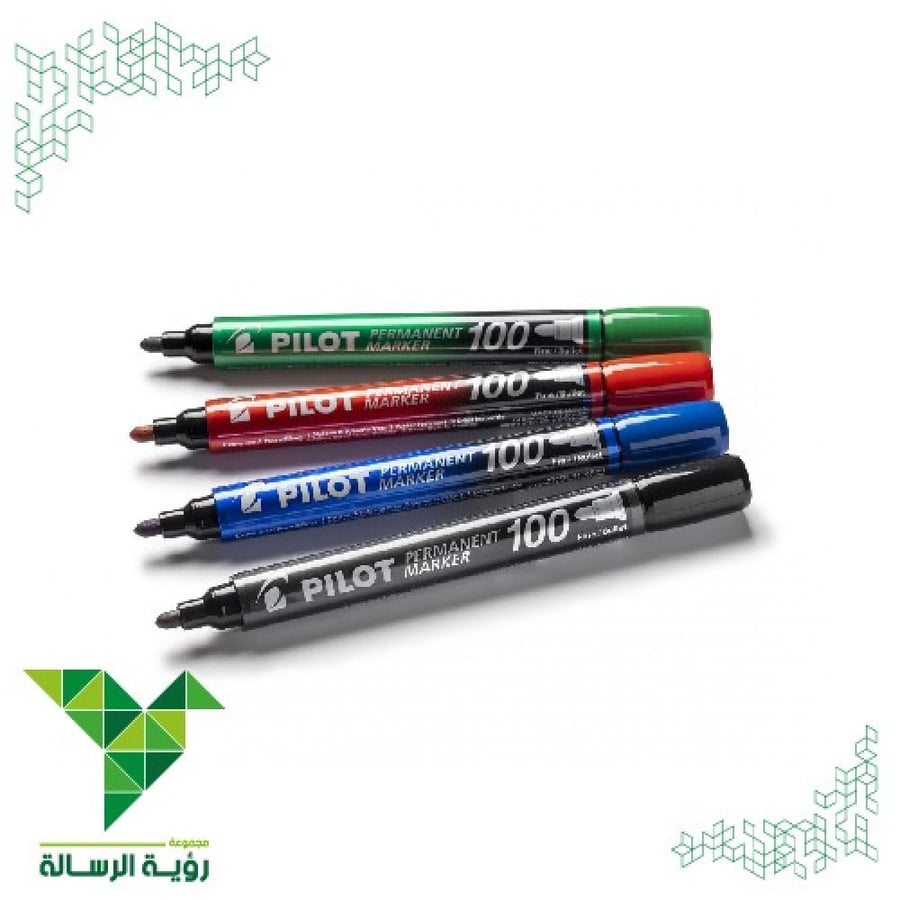 قلم ماركر مدبب احمر  PILOT PERMANENT MARKER 100