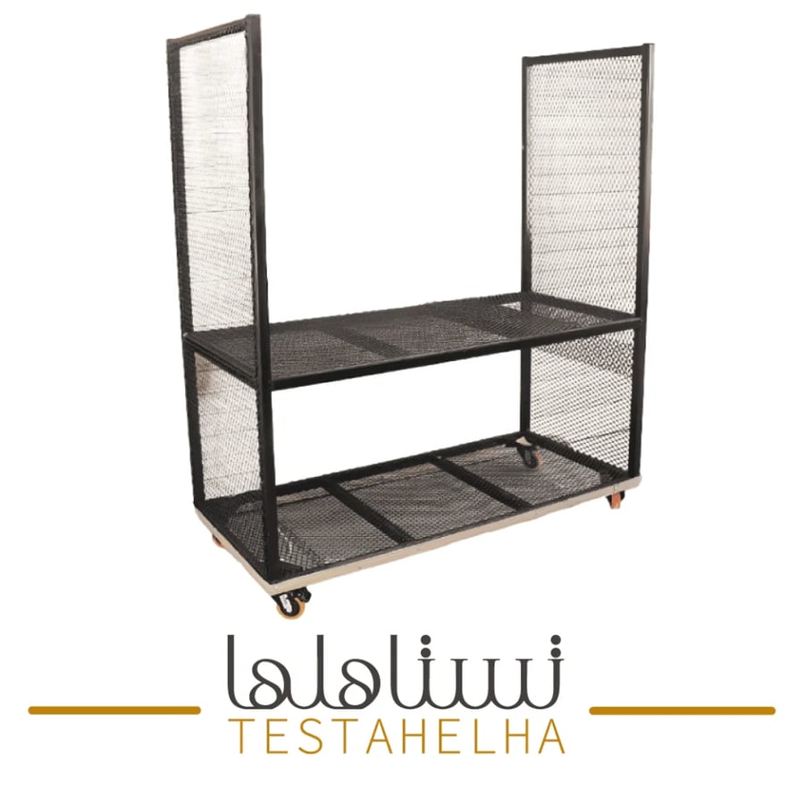 حامل حطب بغطاء قماش عازل