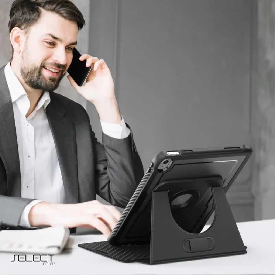 سيليكت | كفر ايباد 10.9 إكسيلور بغطاء ذكي وستاند 360 - اسود