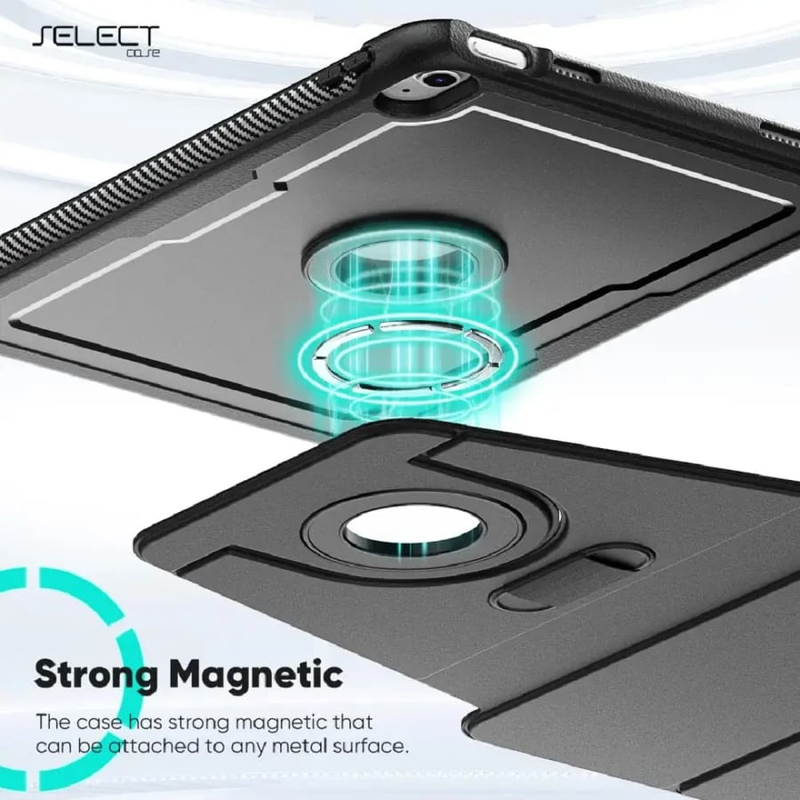 سيليكت | كفر ايباد 10.9 إكسيلور بغطاء ذكي وستاند 360 - اسود
